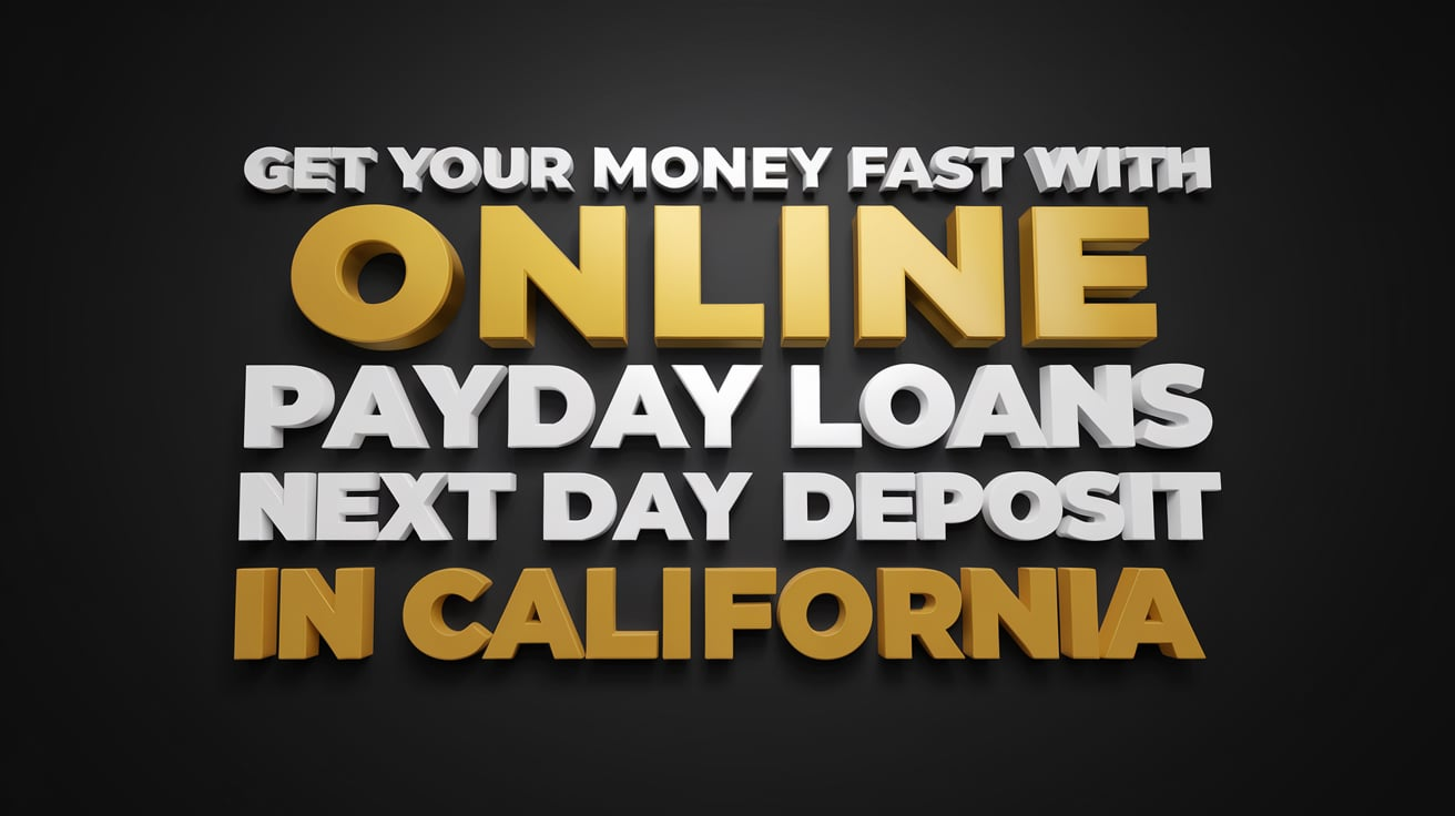 Get Your Money Fast with Online Payday Loans  Next Day Deposit in California